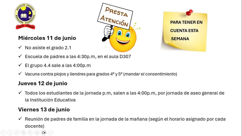 tener presente